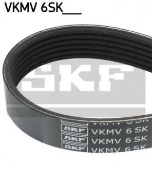 Ремінь поліклиновий elast. C-MAX II/FOCUS III SKF VKMV 6SK1030 (фото 1)