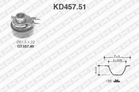 Автозапчастина SNR KD457.51