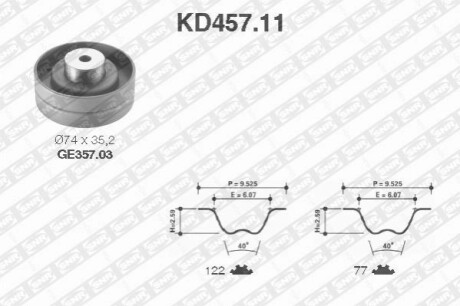 Роликовий модуль натягувача ременя (ролик, ремінь) SNR KD457.11