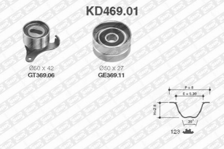 Комплект ремня ГРМ SNR KD469.01