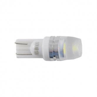 Автолампа LED 12V T10 led 1W+Lens, white (10 шт.) Поліетилен уп. підсвічування салону Solar LS265_P (фото 1)