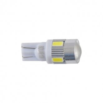 Лампа LED T10 12V 5W W2.1X9.5D 6SMD Lens White Solar LS285_P (фото 1)