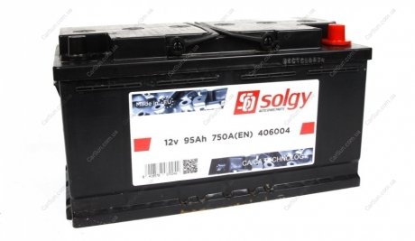 Аккумулятор 95Ah 750A (353x175x190/+R) Solgy 406004