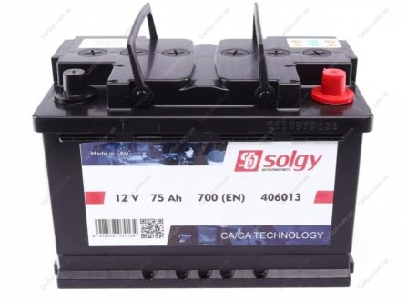 Аккумуляторная батарея 75Ah/700A (278x175x190/+R) Solgy 406013