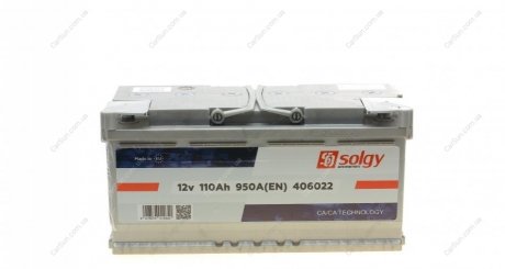 Акумулятор 110Ah 950A (395x175x190/+R) Solgy 406022 (фото 1)