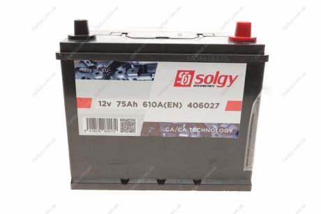 Стартерна батарея (акумулятор) Solgy 406027
