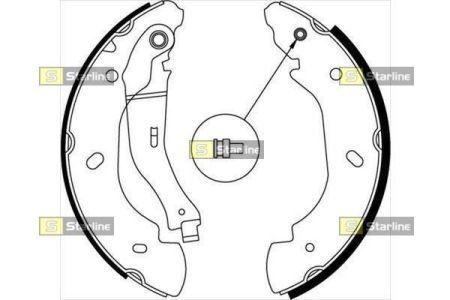 Тормозные колодки барабанные STARLINE BC 08580 (фото 1)