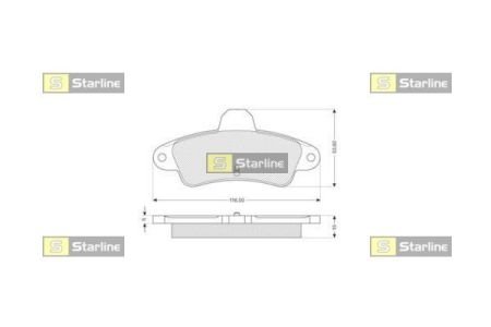 Гальмівні колодки дискові STARLINE BD S111