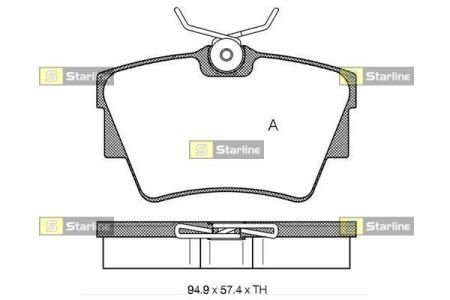 Тормозные колодки дисковые STARLINE BD S136