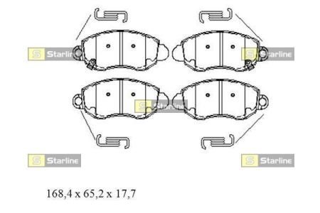 Тормозные колодки дисковые STARLINE BD S152 (фото 1)