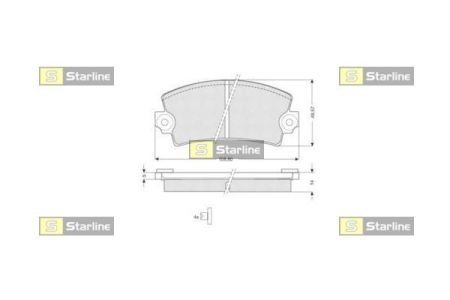 Тормозные колодки дисковые STARLINE BD S175 (фото 1)
