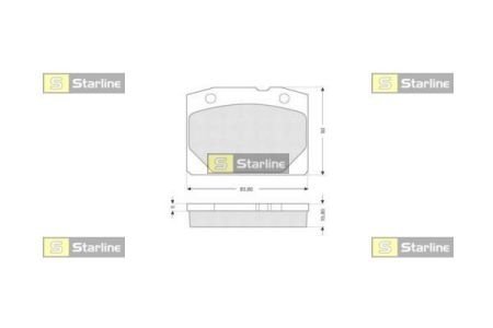 Тормозные колодки дисковые STARLINE BD S196 (фото 1)