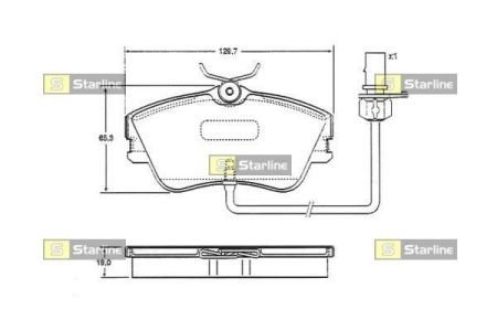 Тормозные колодки дисковые STARLINE BD S288