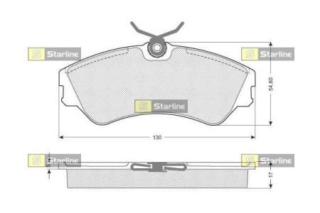 Тормозные колодки дисковые STARLINE BD S298 (фото 1)