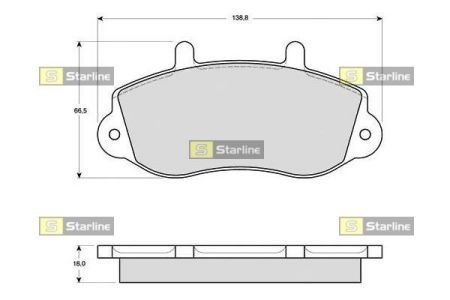 Тормозные колодки дисковые STARLINE BD S315 (фото 1)