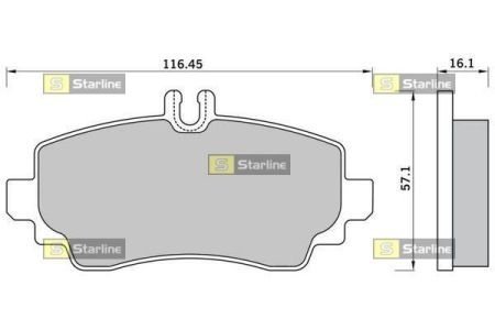 Тормозные колодки дисковые STARLINE BD S369 (фото 1)