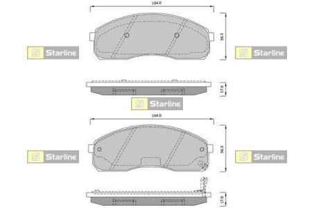 Гальмівні колодки дискові STARLINE BD S377