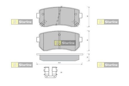 Гальмівні колодки дискові STARLINE BD S409 (фото 1)