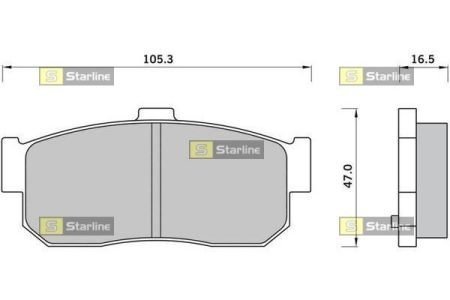 Гальмівні колодки дискові STARLINE BD S415 (фото 1)