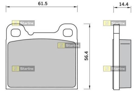 Тормозные колодки дисковые STARLINE BD S420 (фото 1)