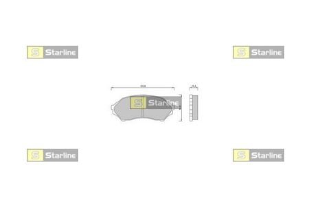 Гальмівні колодки дискові STARLINE BD S421 (фото 1)