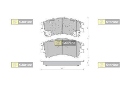 Тормозные колодки дисковые STARLINE BD S431