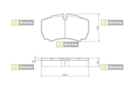 Гальмівні колодки дискові STARLINE BD S432