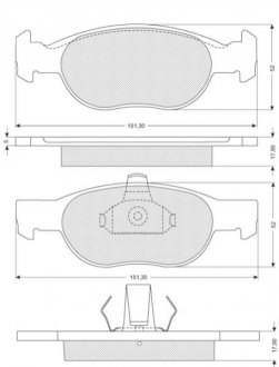 Комплект тормозных колодок STARLINE BD S823P (фото 1)