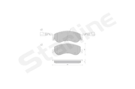 Гальмівні колодки дискові STARLINE BD S848P