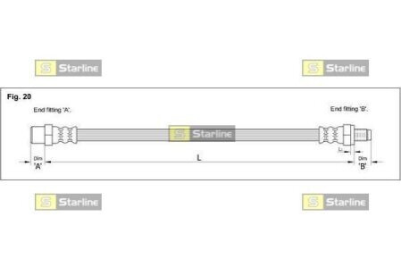 Гальмівний шланг STARLINE HA DA.1217