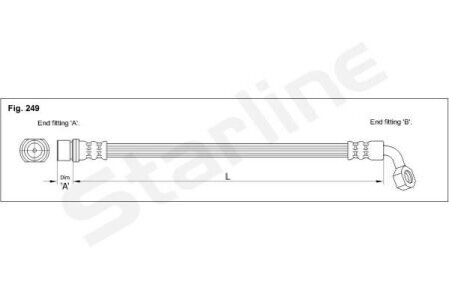 Гальмівний шланг STARLINE HA EB.1202.1 (фото 1)