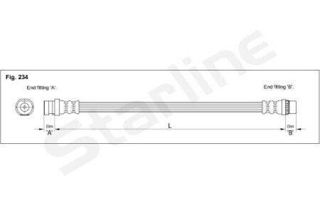 Гальмівний шланг STARLINE HA ST.1132