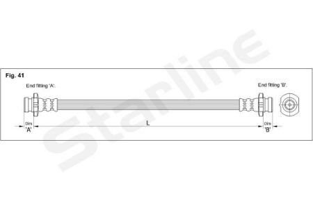 Гальмівний шланг STARLINE HA ST.1208