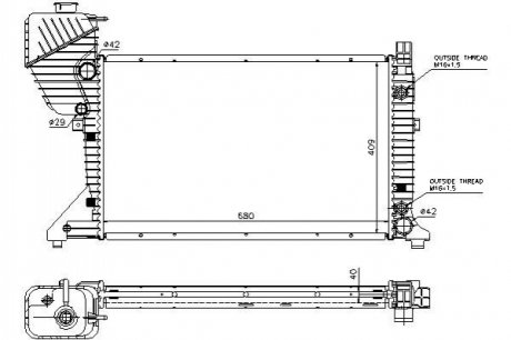 Радіатор охолодження STARLINE MSA2343