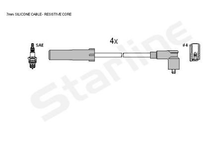 Комплект кабелей зажигания STARLINE ZK 9214