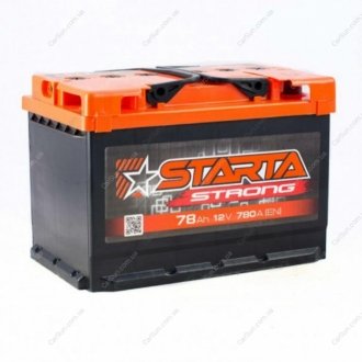 Автомобільний акумулятор 78 Ah 780 A(EN) 278x175x190 Starta-strong STARTA STRONG78R (фото 1)