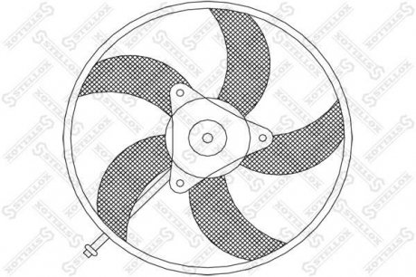 Вентилятор охлаждения двигателя - (3A0959455J / 3A0959455H / 1HO959455) STELLOX 29-99004-SX