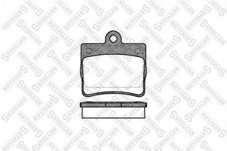 Комплект гальмівних колодок STELLOX 641 000B-SX