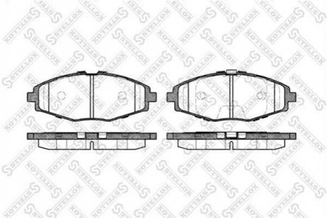 Колодки передні гальмівні Daewoo Lanos/Sens (R13) (Akebono) STELLOX 707000BSX