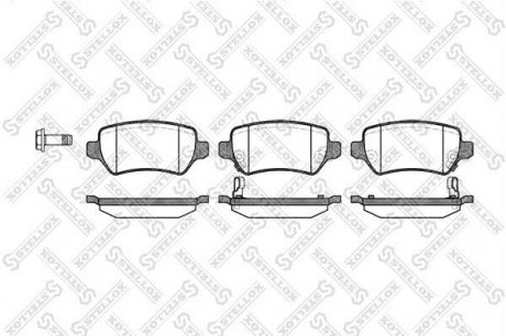 Колодки задні гальмівні Kia Cee\'d 10-/Opel Astra G/Meriva A/B/Zafira A STELLOX 968 002-SX