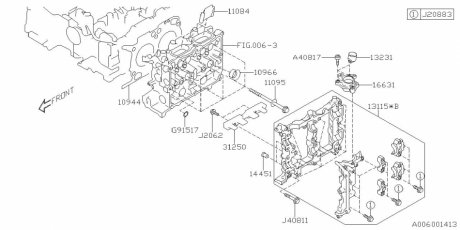 Прокладання ГБЦ 24F SUBARU 10944AA180