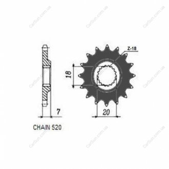 Зірочка ланцюга Sunstar SUNF32212