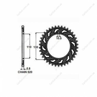 Зубчасте колесо ланцюга Sunstar SUNR1347142