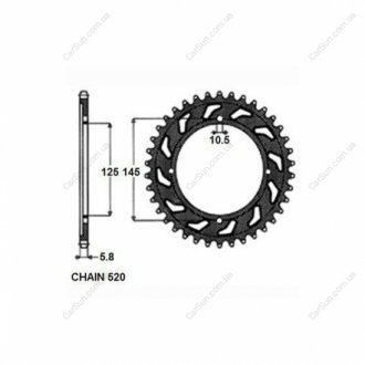 Зубчасте колесо ланцюга Sunstar SUNR1353845 (фото 1)