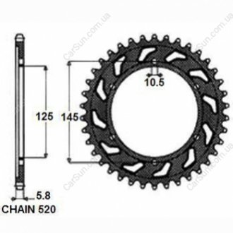 Зубчасте колесо ланцюга Sunstar SUNR1354148