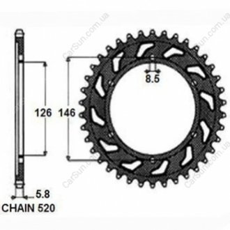 Зубчасте колесо ланцюга Sunstar SUNR1357747 (фото 1)