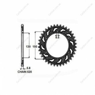 Зубчасте колесо ланцюга Sunstar SUNR1359249