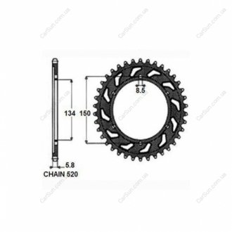 Зубчасте колесо ланцюга Sunstar SUNR1361948