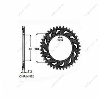 Зубчасте колесо ланцюга Sunstar SUNR1434740