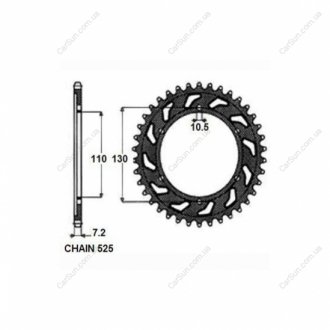 Зубчасте колесо ланцюга Sunstar SUNR1447445 (фото 1)